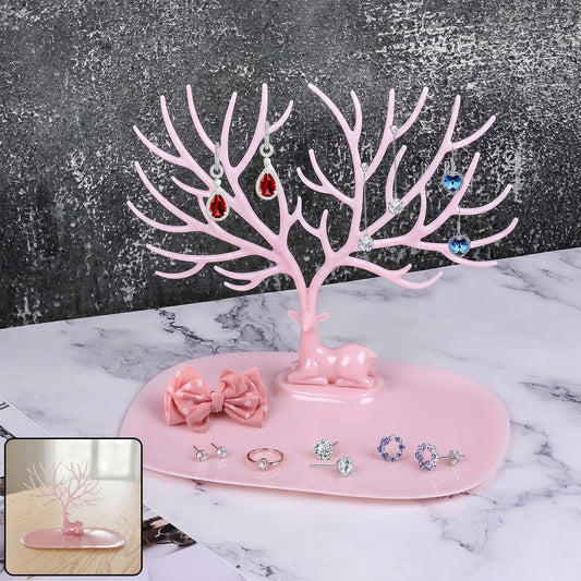 big deer antlers jewelry stand tree shaped organizer