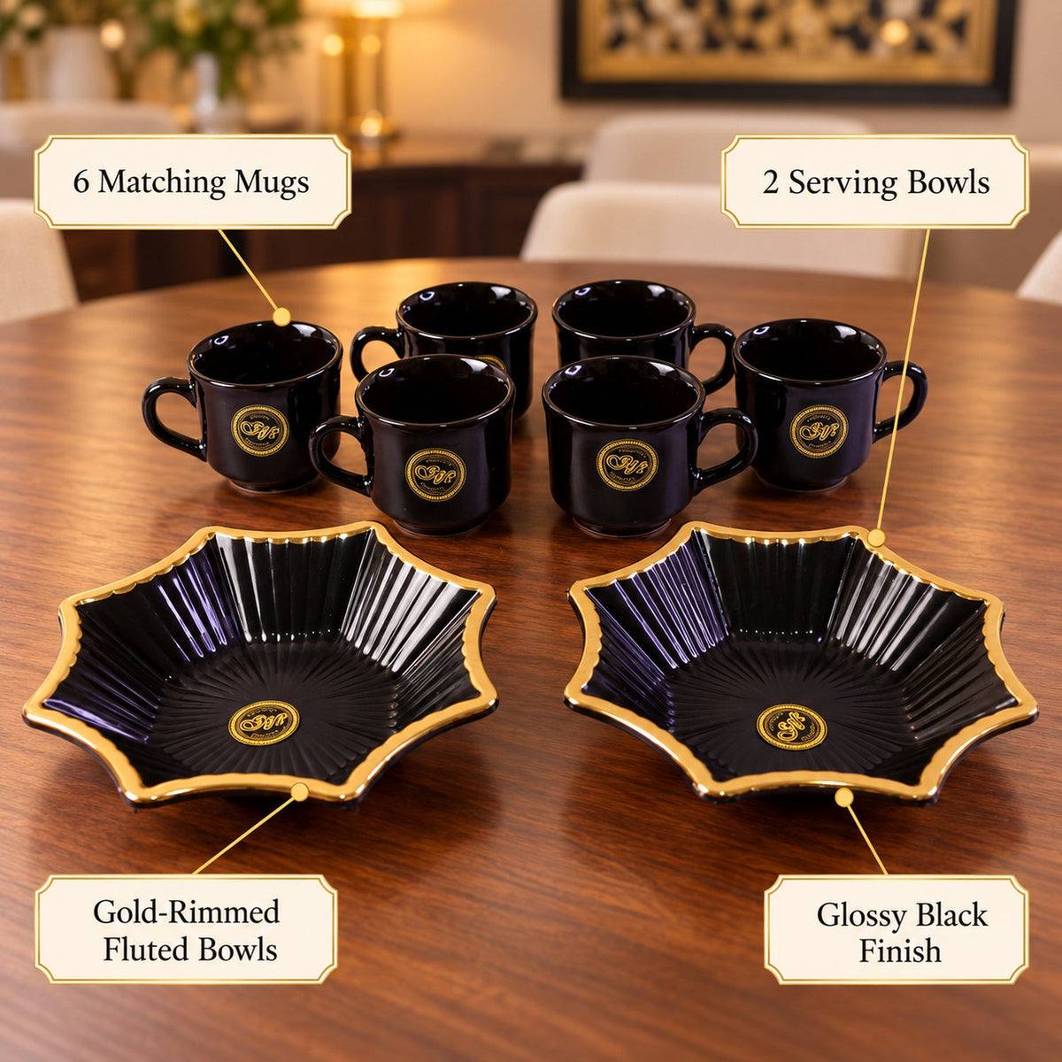 Serving set pieces view
