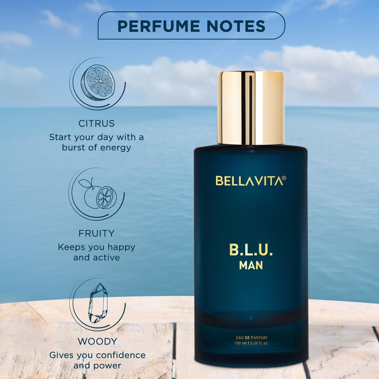 Bellavita Premium B.L.U. Man EAU DE Perfume 100 ML