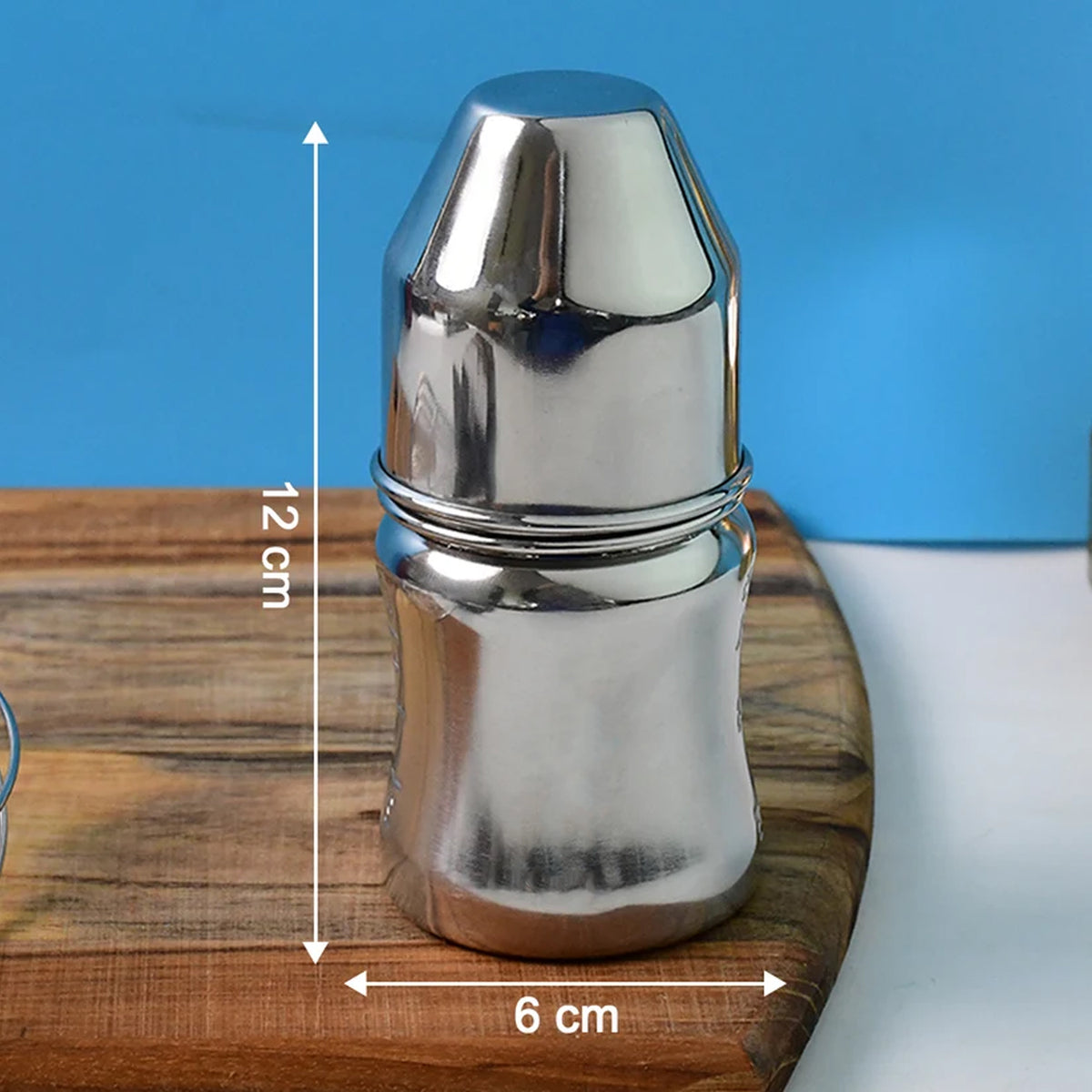 Premium Stainless Steel Baby Feeding Bottle (125 ML / 1 Pc)