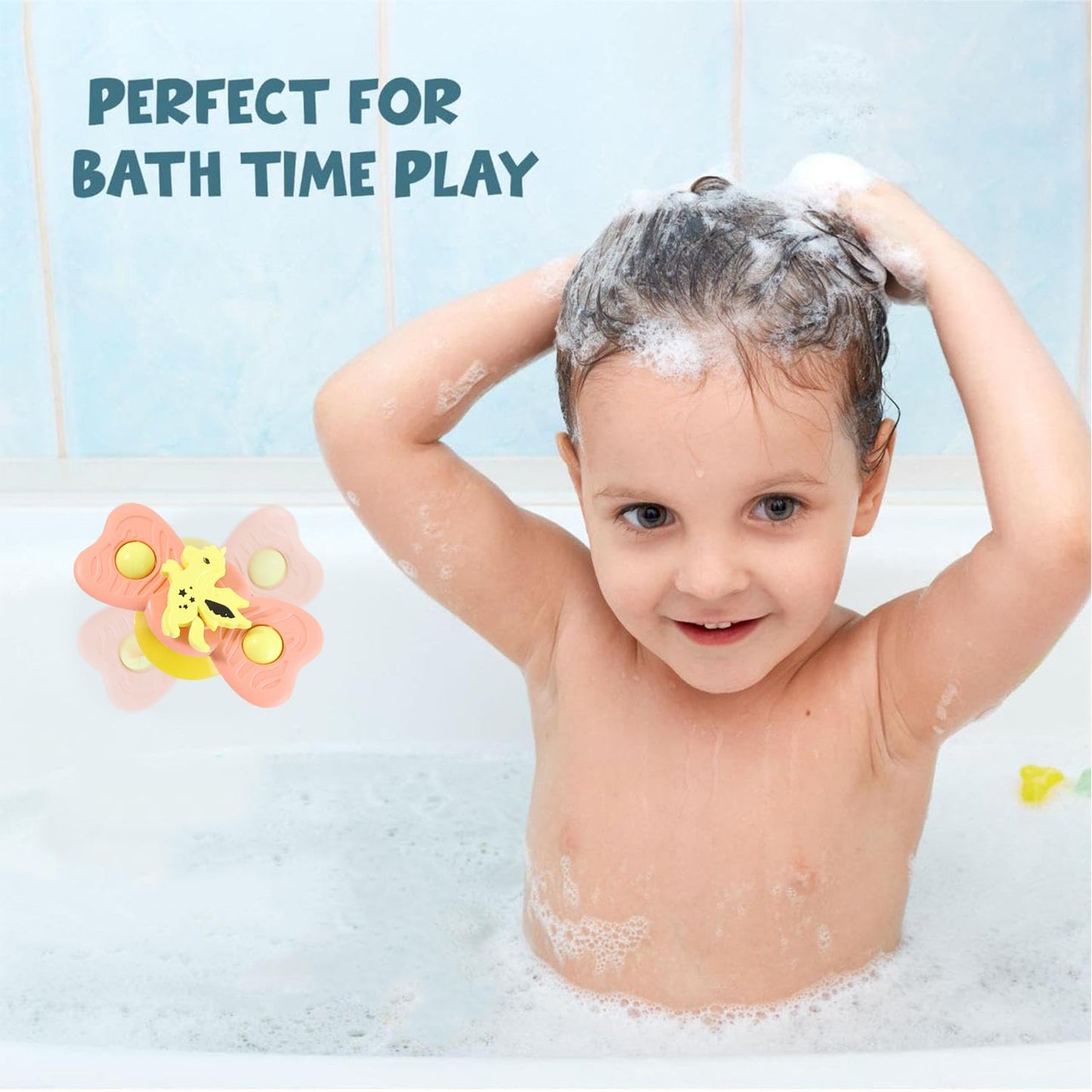 Buzzy Baby Spinner Toy Set â€“ Suction Cup Spinning Toys (3 Pc Set)