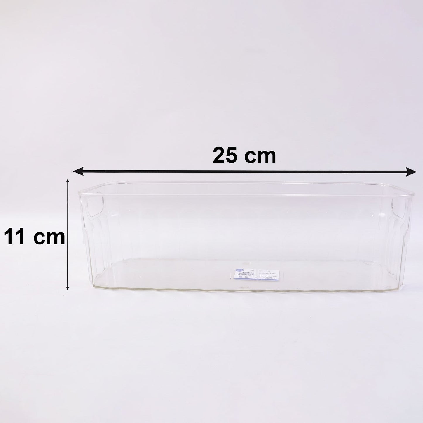 Lightweight, durable plastic storage basket for home and kitchen use.