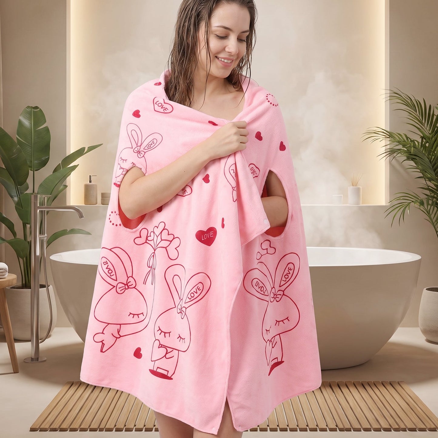 Comfortable towel dress wrap for home and hostel use