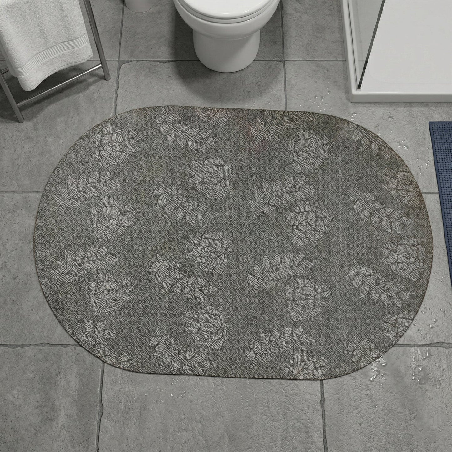 Anti Slip Quick Dry Bathroom Floor Mat (89x59 Cm)