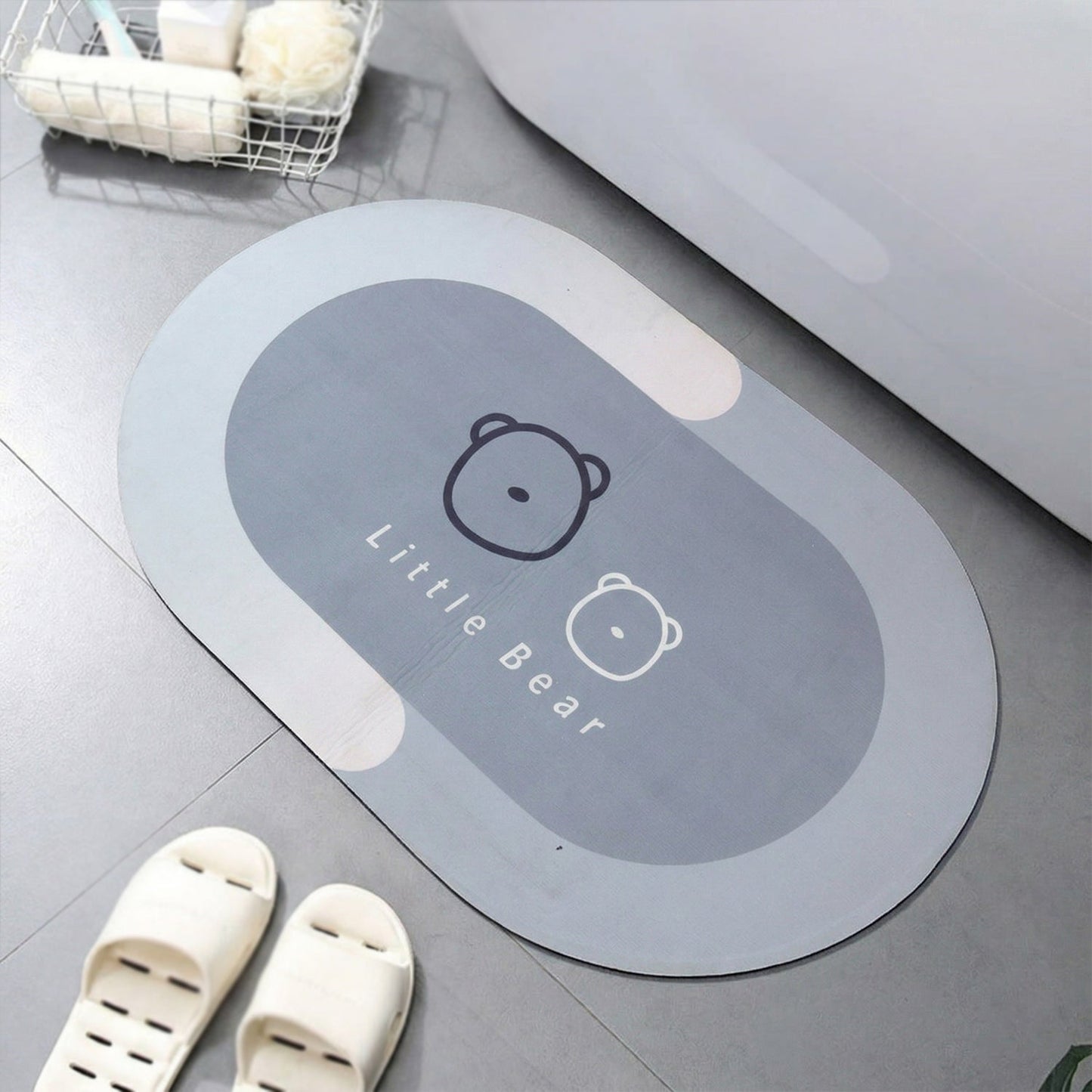 Anti Slip Quick Dry Bathroom Floor Mat (89x59 Cm)
