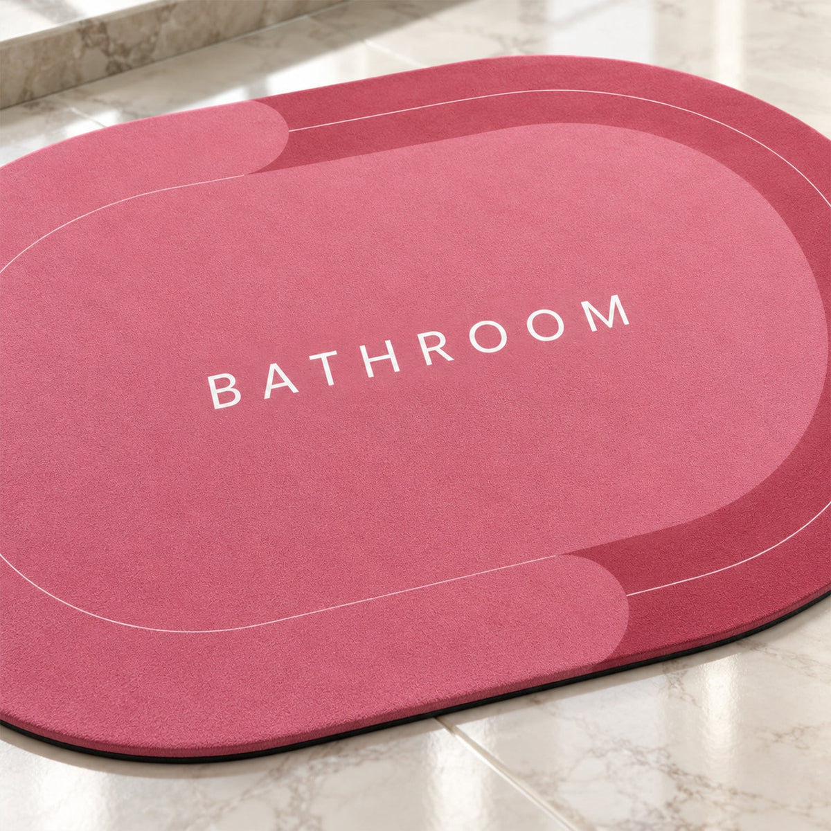 Bathroom rug white bg