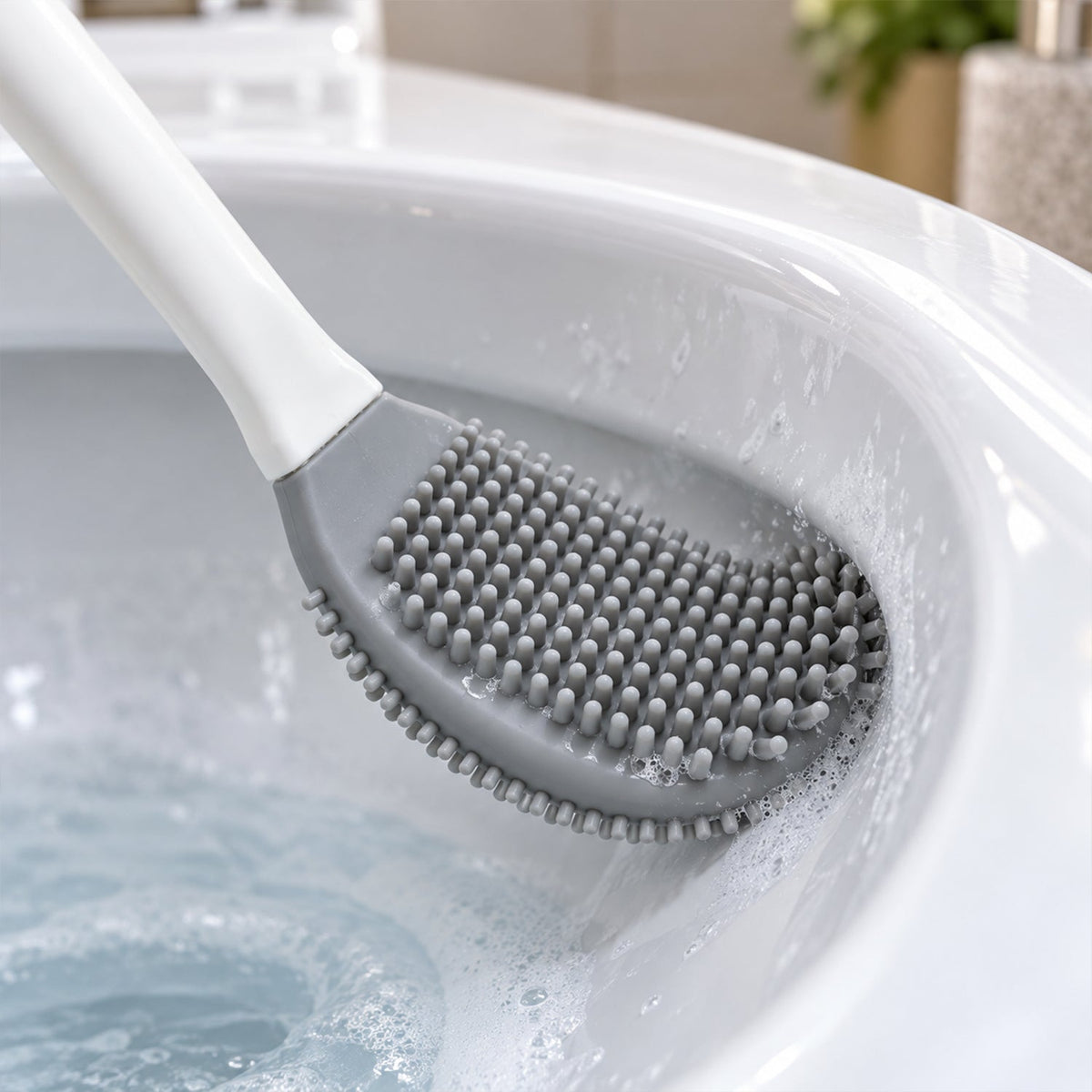 Toilet brush feature view
