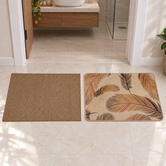 Decorative Bathroom Floor Mat for Home Decor (1 Pc, Mix Size & Design)
