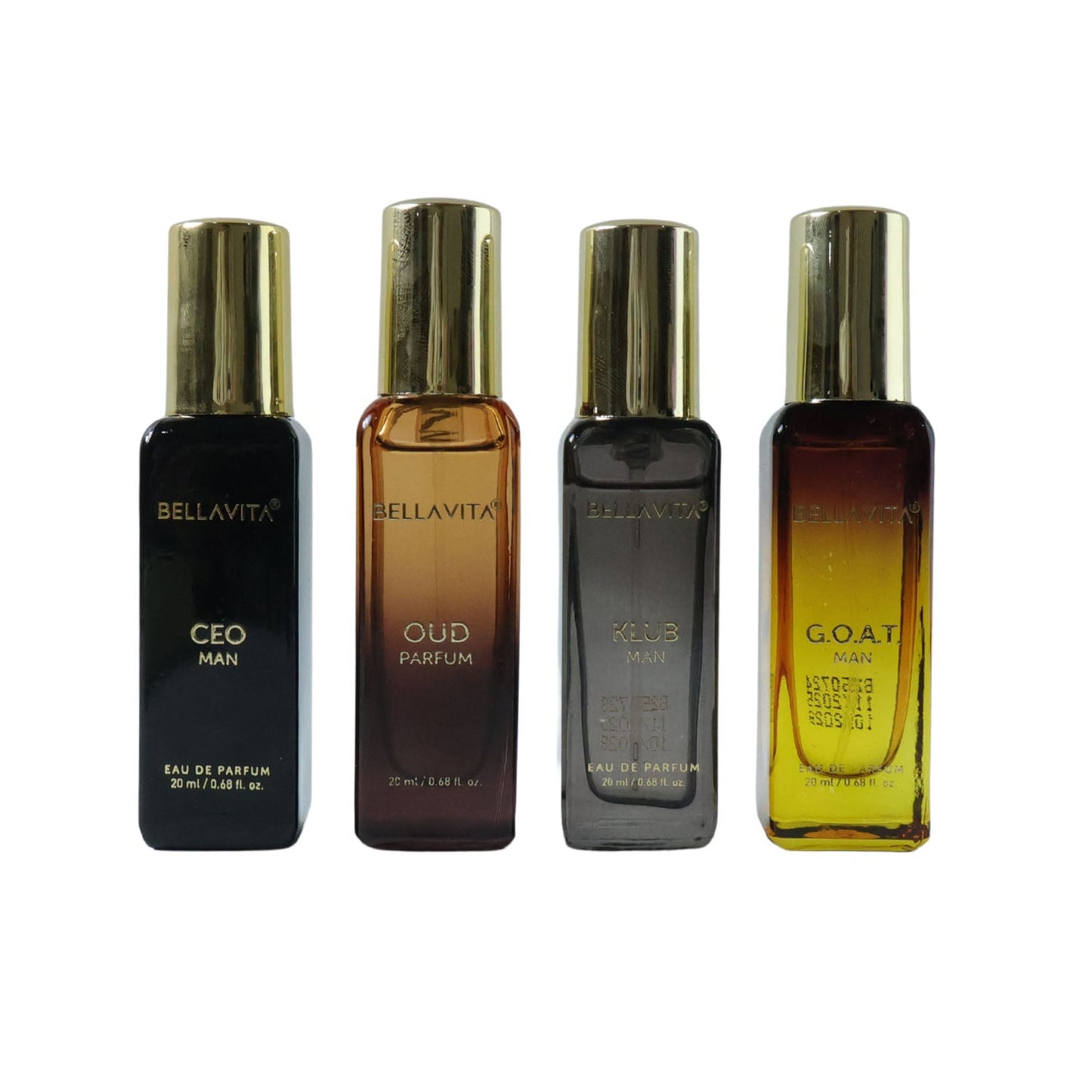 Bellavita Men’s Luxury Perfume Gift Set (4 Pc, 20 ML Each)