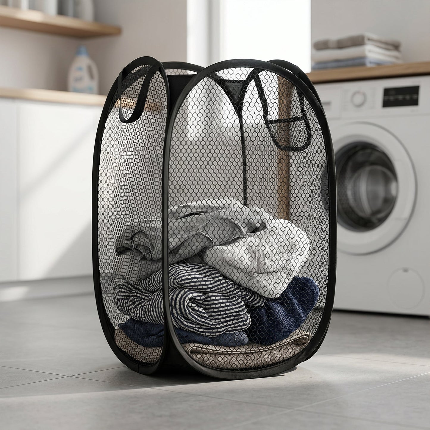 breathable mesh clothes hamper basket