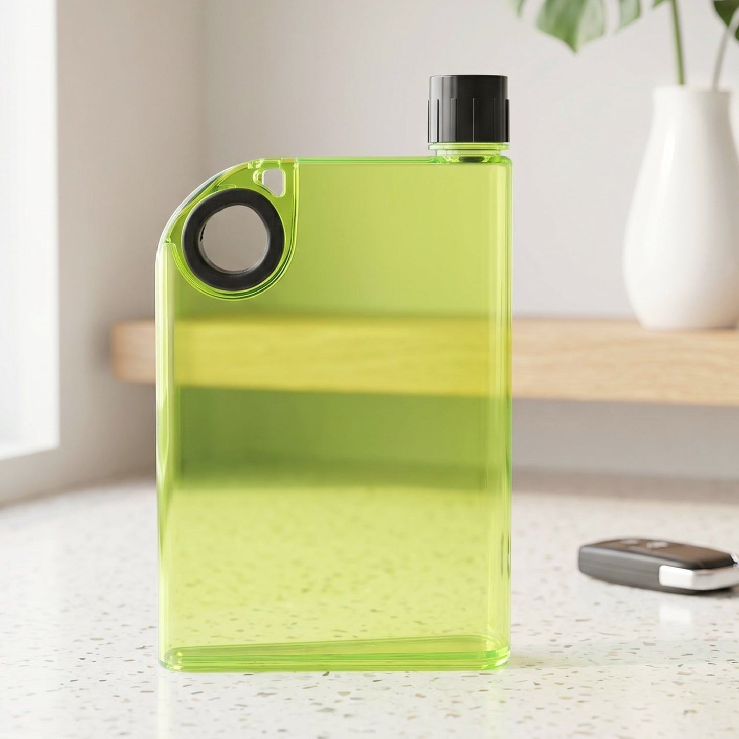 A5 Memo Notebook Shape Water Bottle 420 ML Slim Flat Portable (1 Pc)