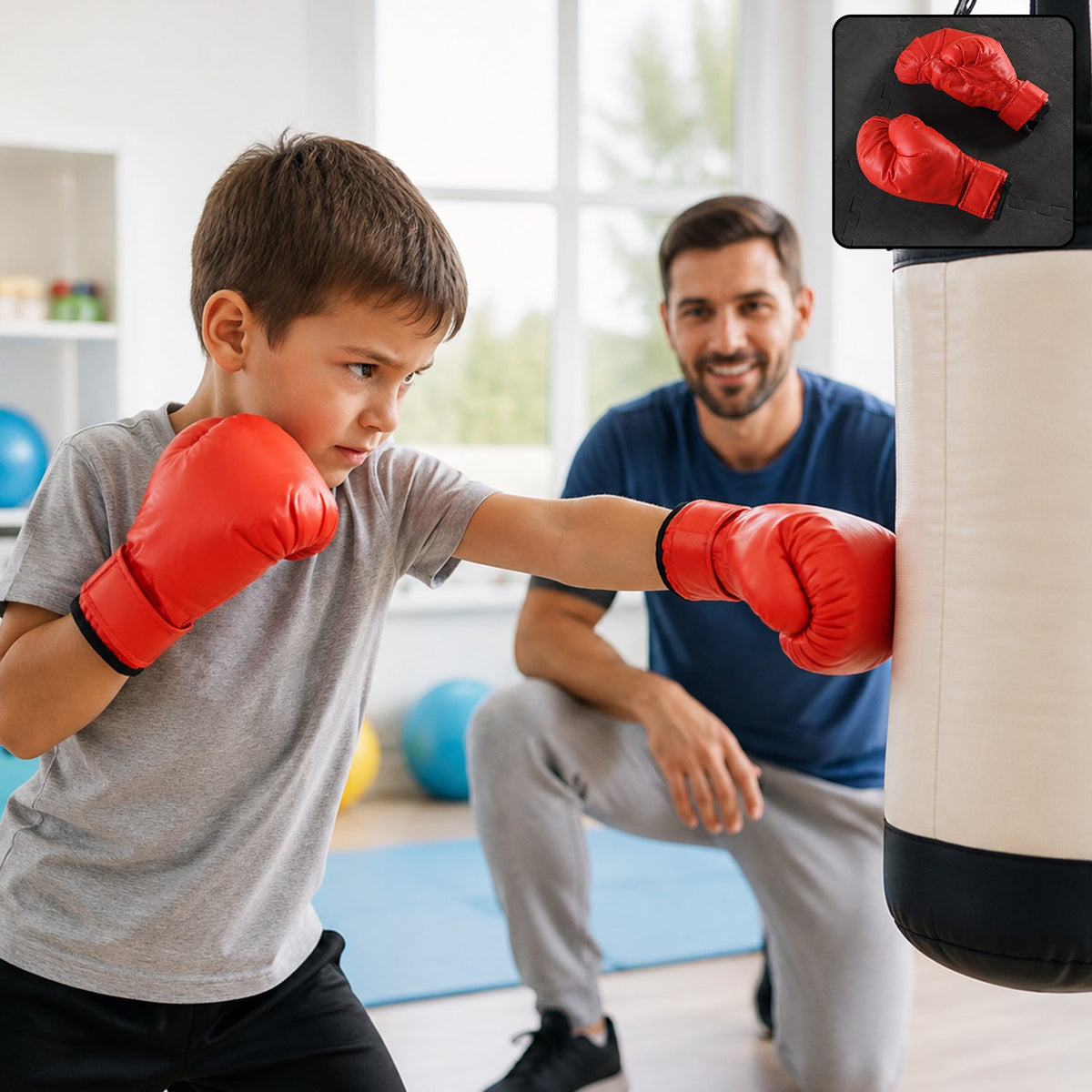 Sports Training Boxing Gloves with Padded Wrist Support for Men and Women