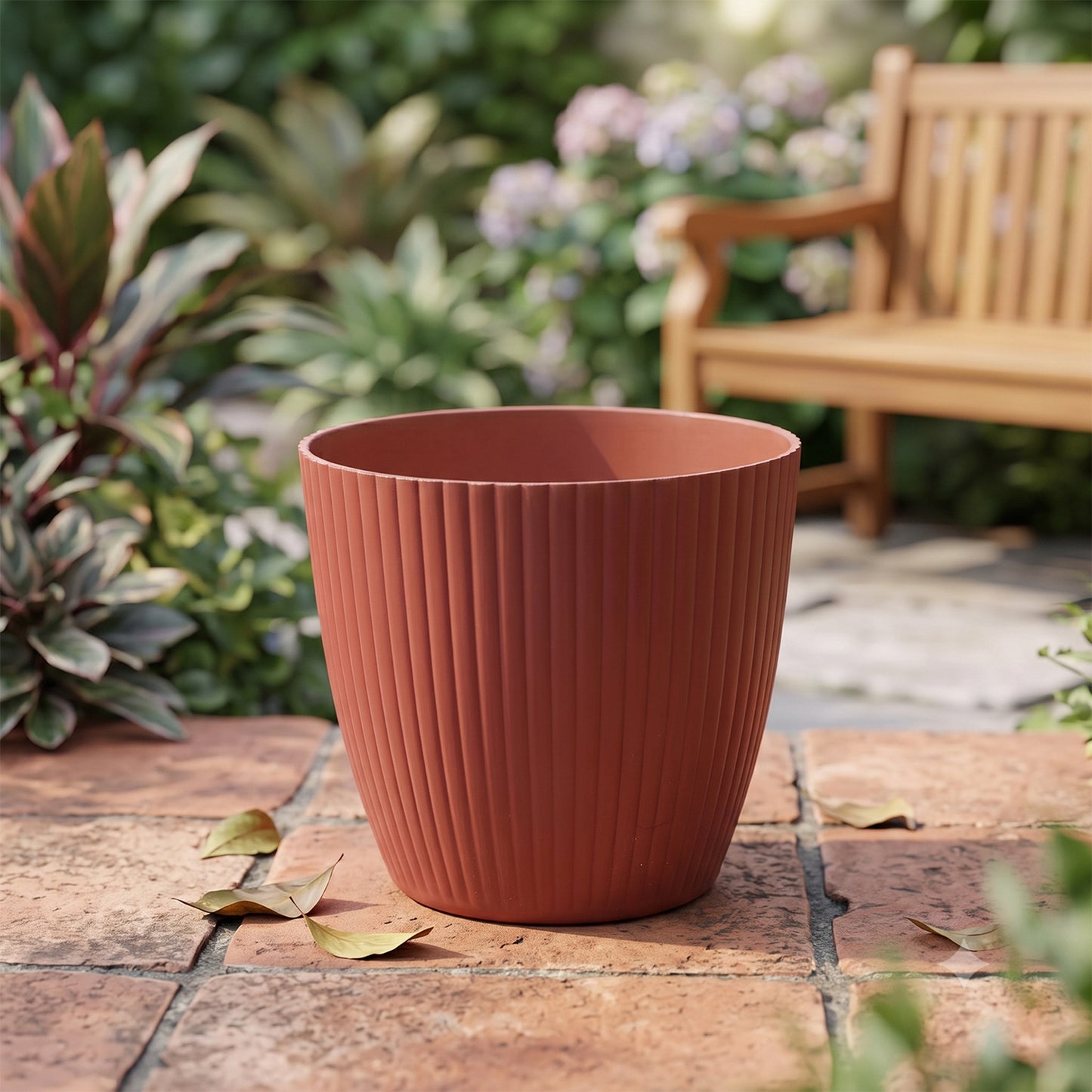 Flower Pots Round Shape For Indoor / Outdoor Gardening