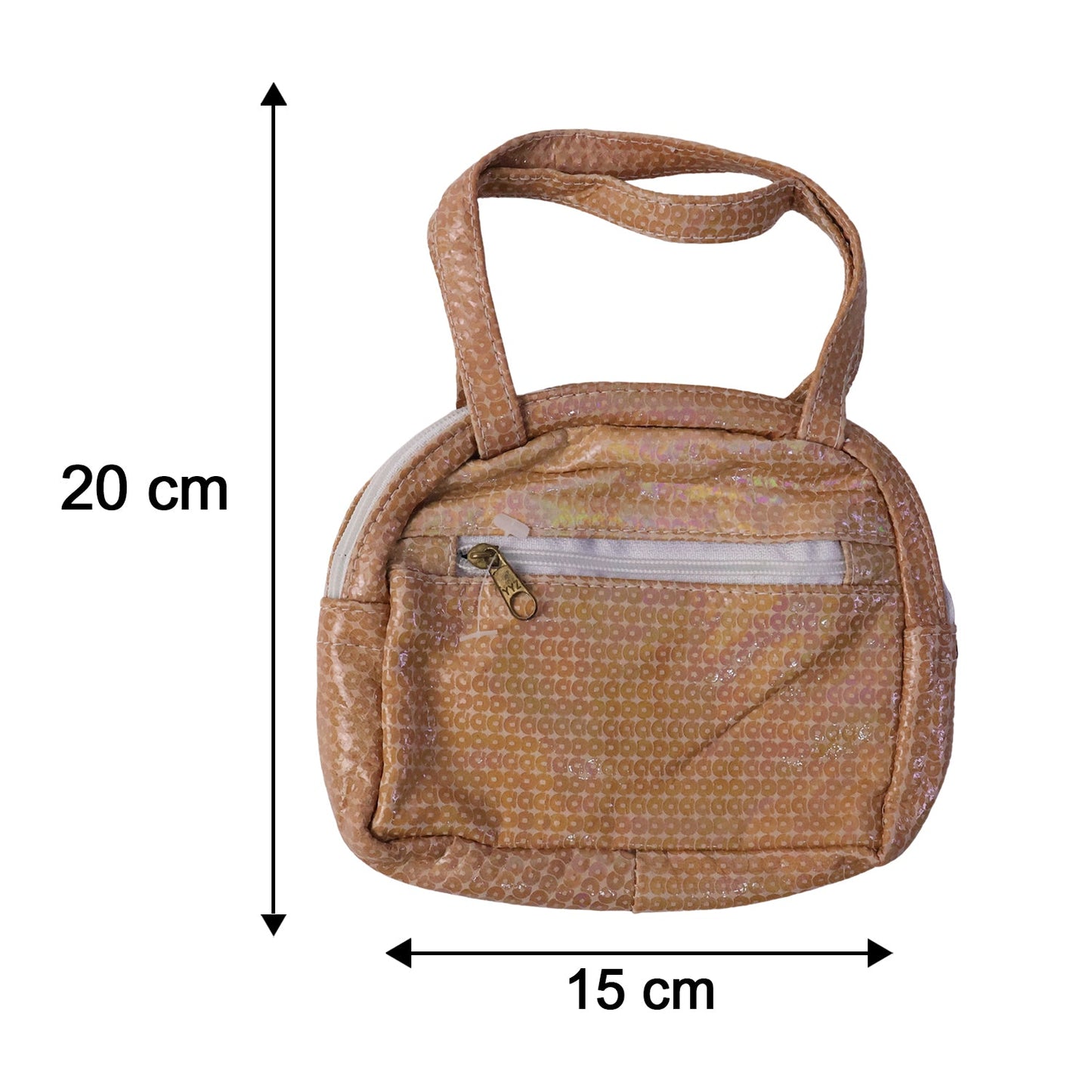 Size 15x20cm mini girls purse with zipper and handles