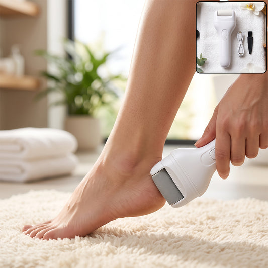 Portable Electric Foot File – Rechargeable Callus Remover & Pedicure Tool for Smooth Feet