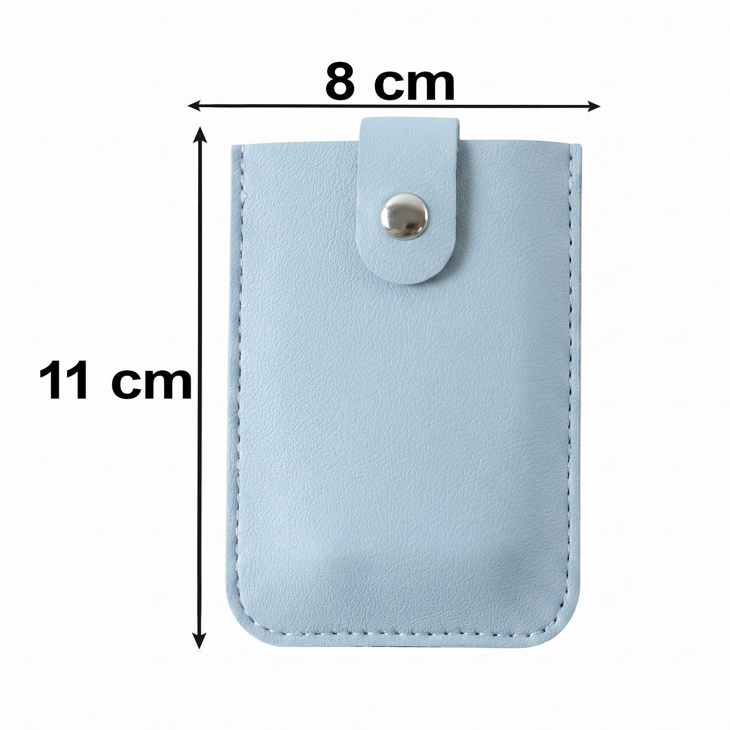 Snap button card holder size details
