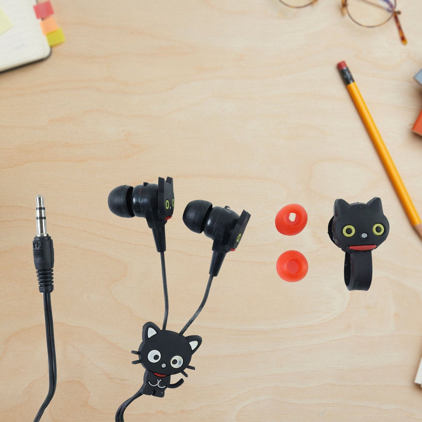 Cute Cartoon Style Wired In-Ear Earphones (1 Set)