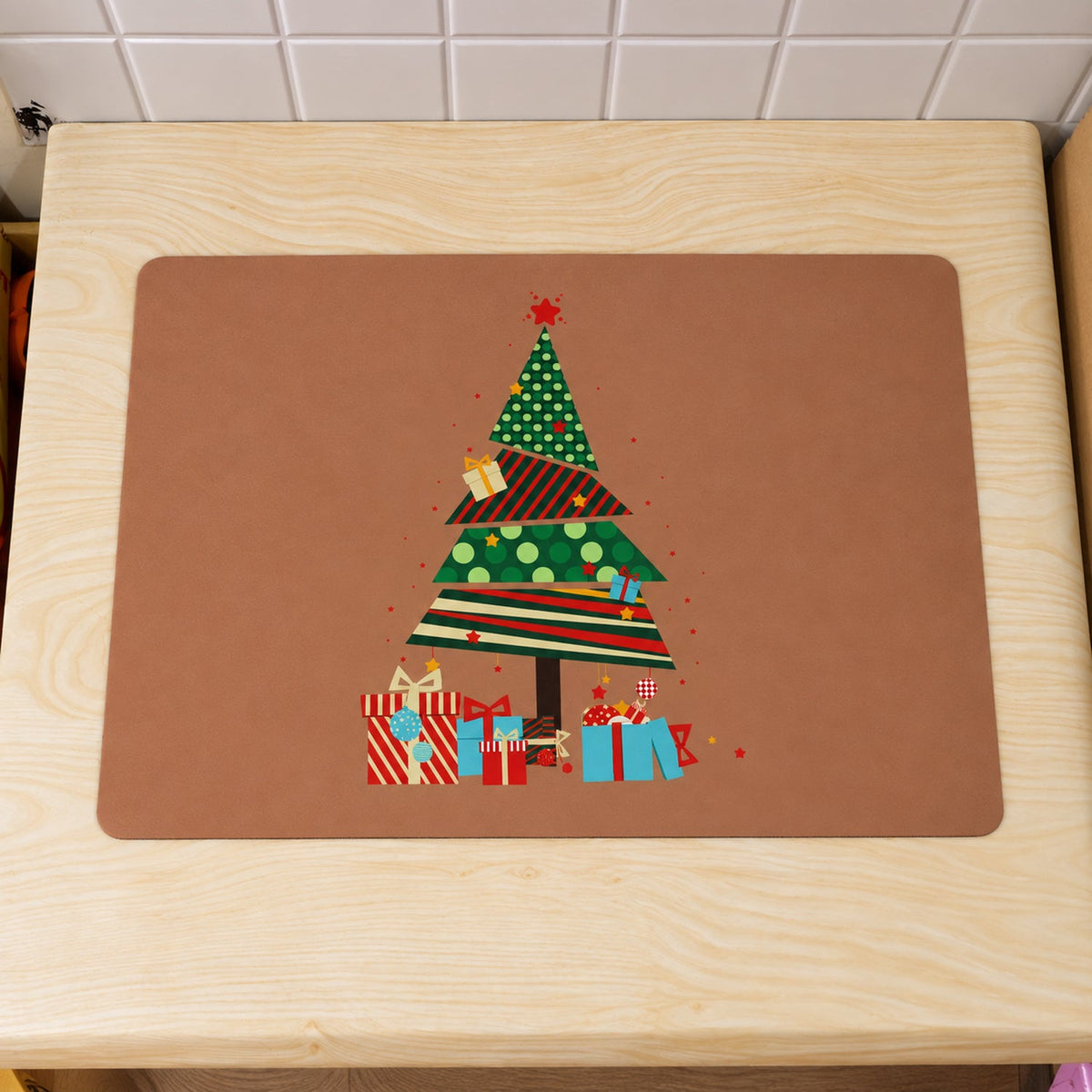 Christmas floor mat home use