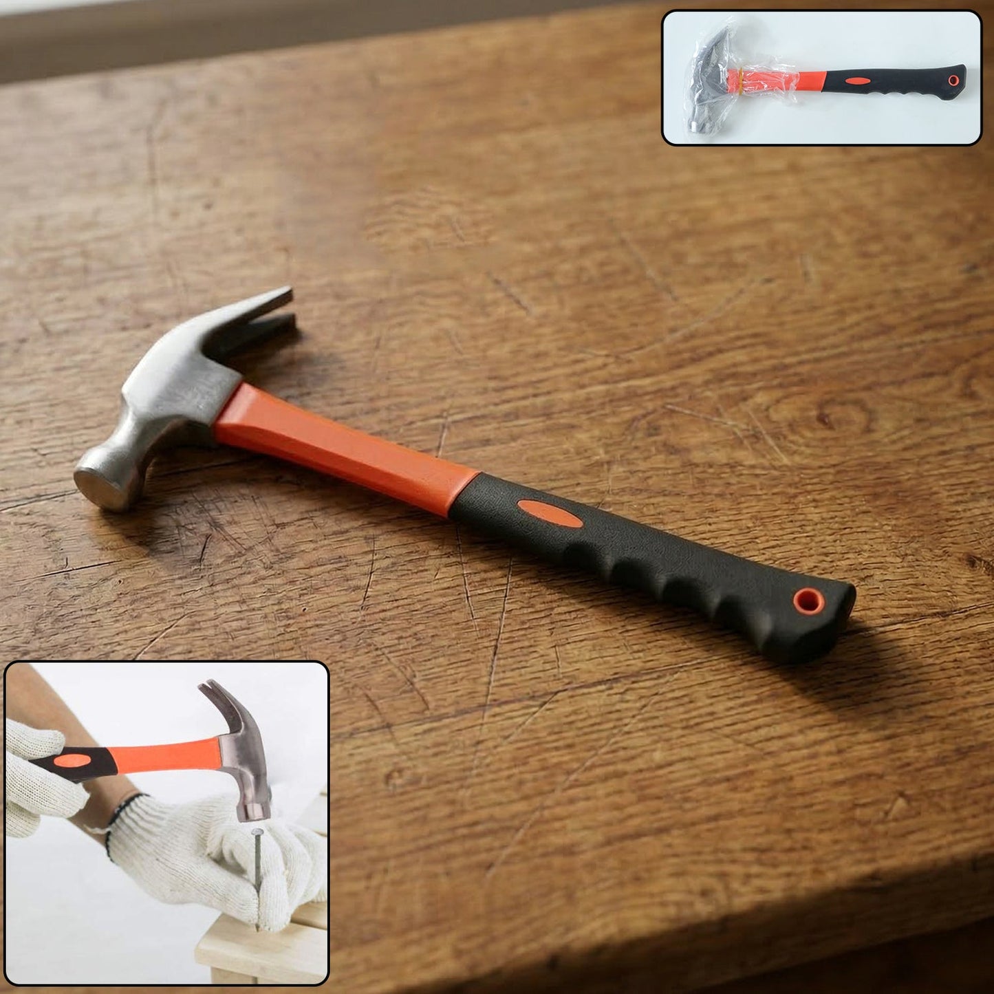 Claw Hammer with Ergonomic Handle (1 Pc, 27 Cm)