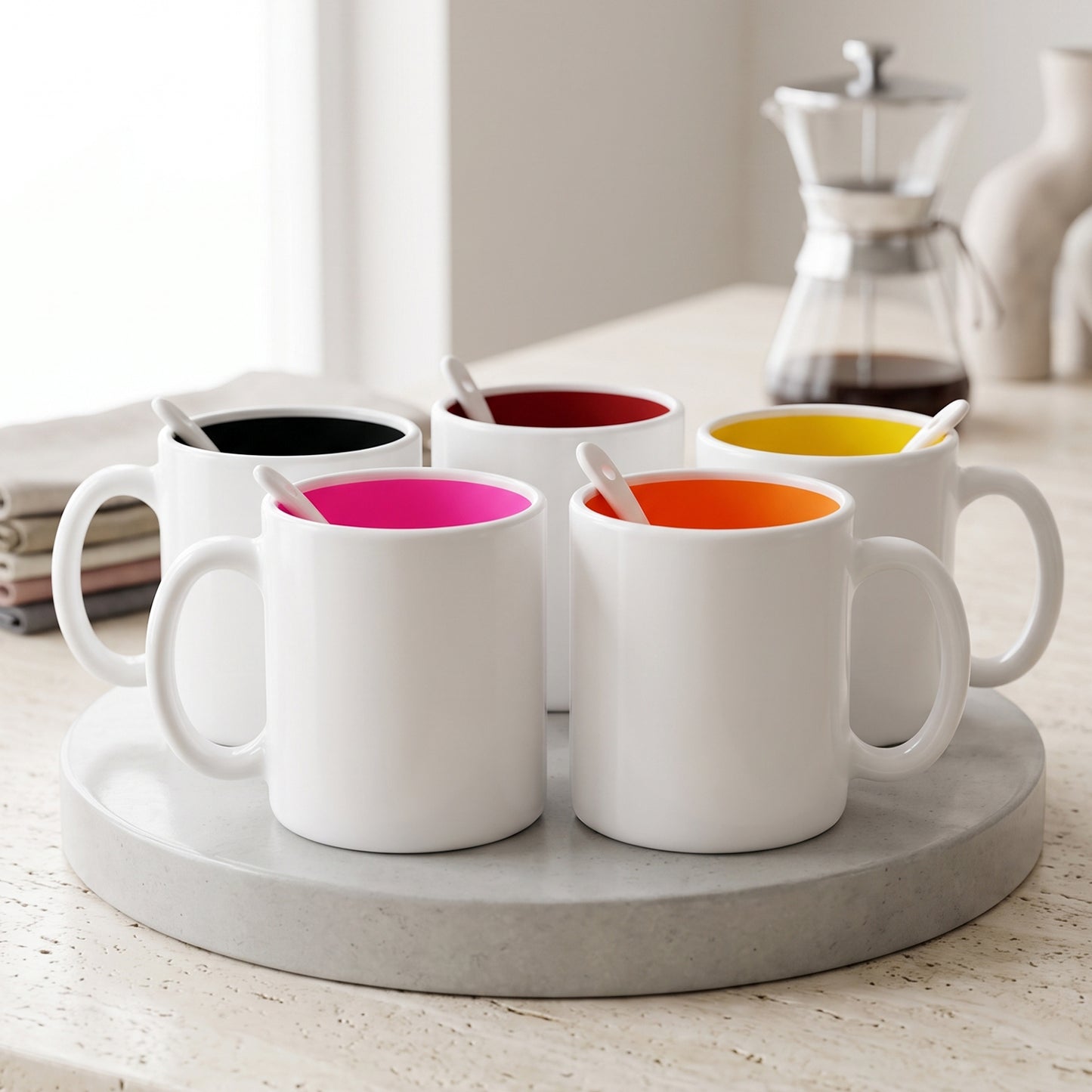Coffee Mug With Spoon and box packing, Design Coffee Mug Used for Drinking and Taking Coffees and Some Other Beverages in All Kinds of Places