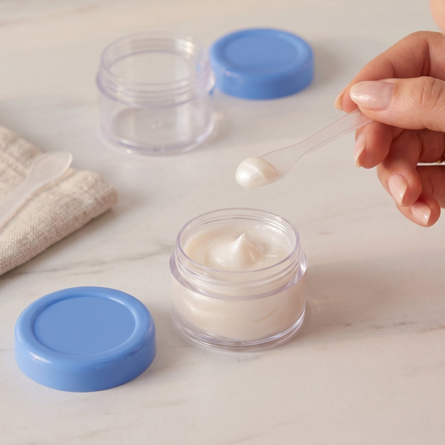 Empty cream balm jar refillable