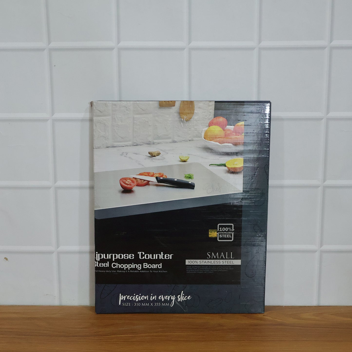 Stainless Steel Chopping Board 35.5x29 Cm, 1mm Thickness 1 Pc