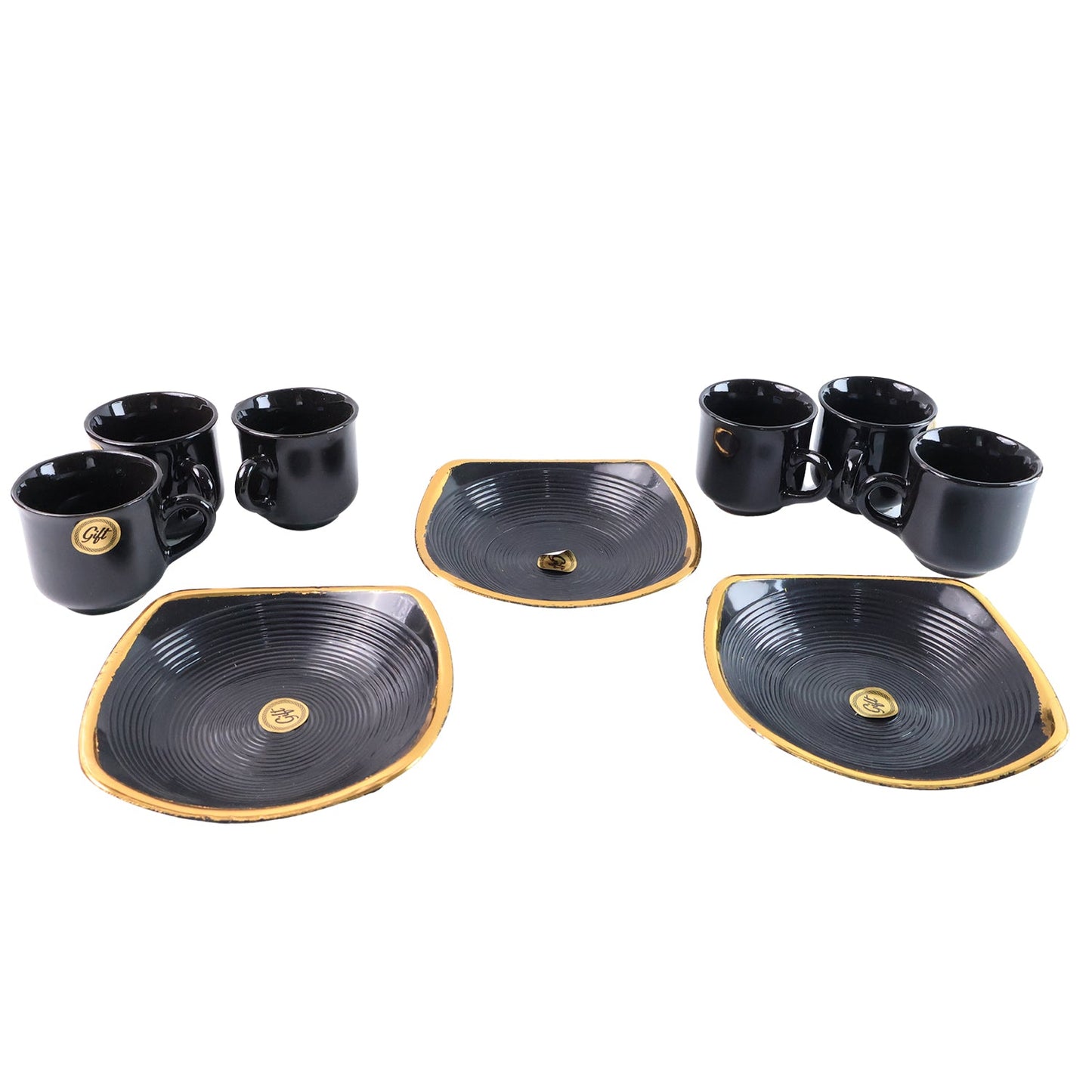 Sweet Buzz 9-Piece Seashell Ceramic Cup Set â€“ Ideal for Home & Gifts