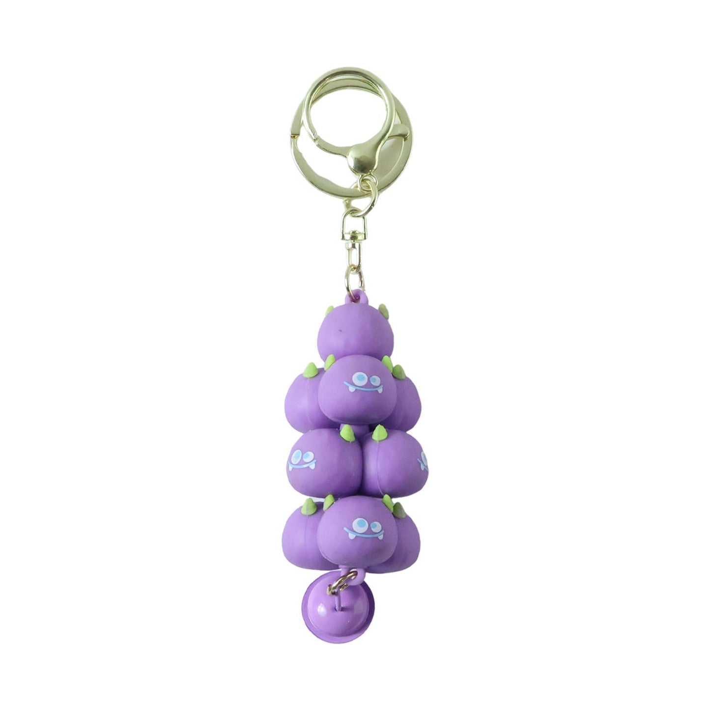 Cute Cartoon Cloud Stack Keychain with Bell (1 Pc , Mix Color)