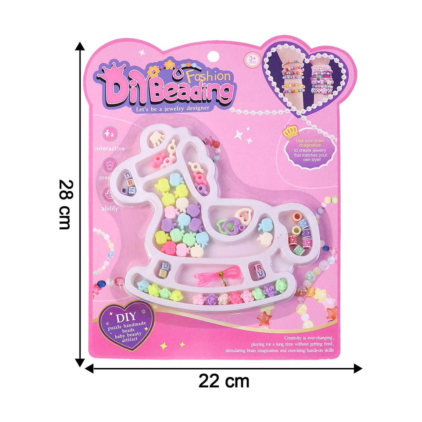 DIY Kids Creative Beads Jewellery Making Kit (1 Set)