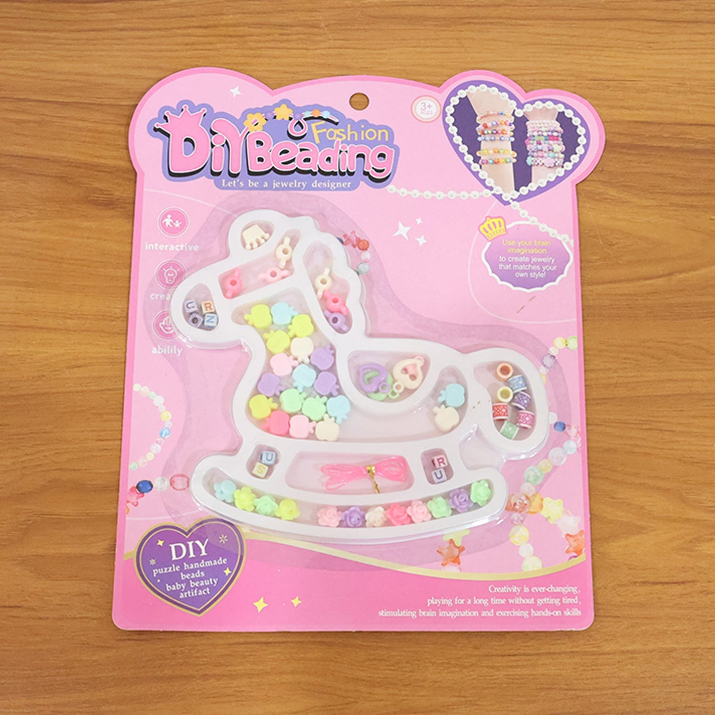 DIY Kids Creative Beads Jewellery Making Kit (1 Set)