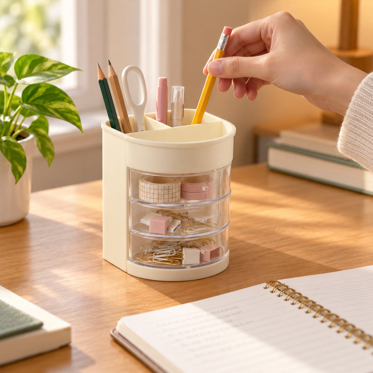 Pen holder feature view