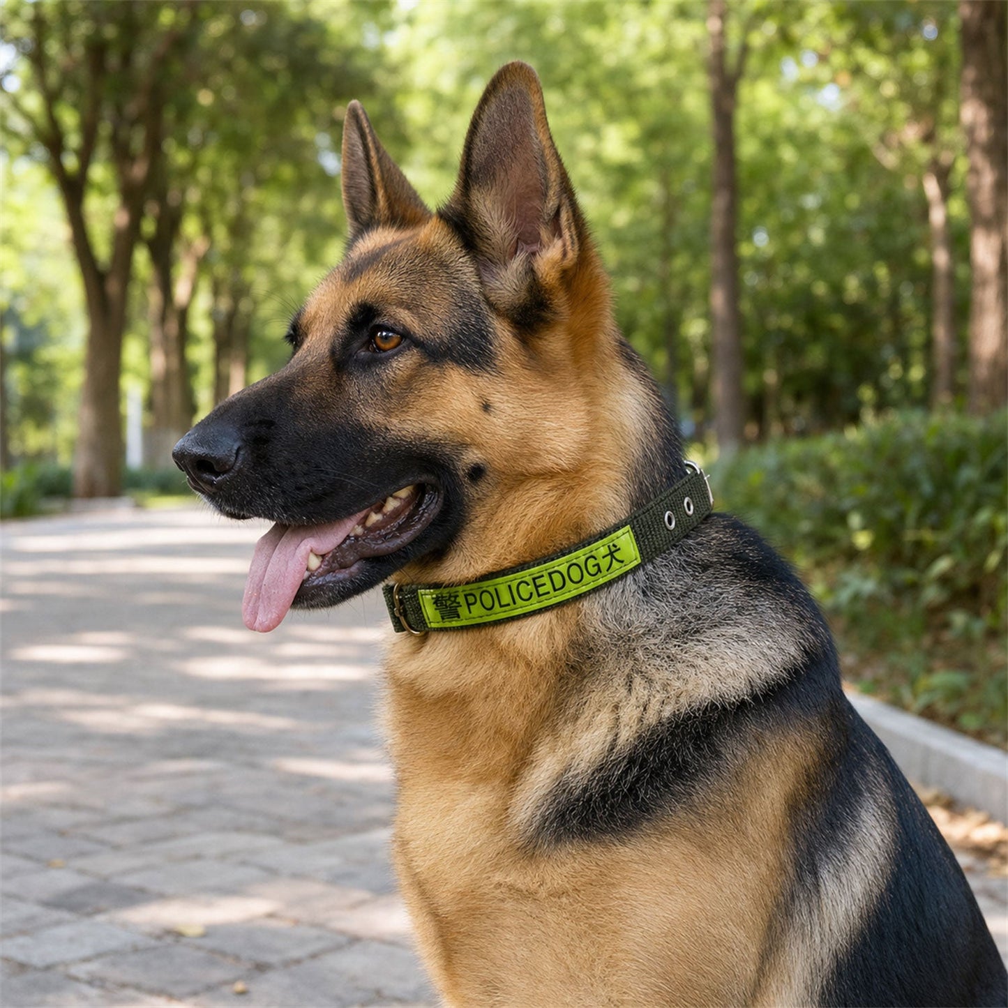 Heavy Duty Nylon Dog Collar with Metal Buckle Reflective Adjustable (1 Pc)