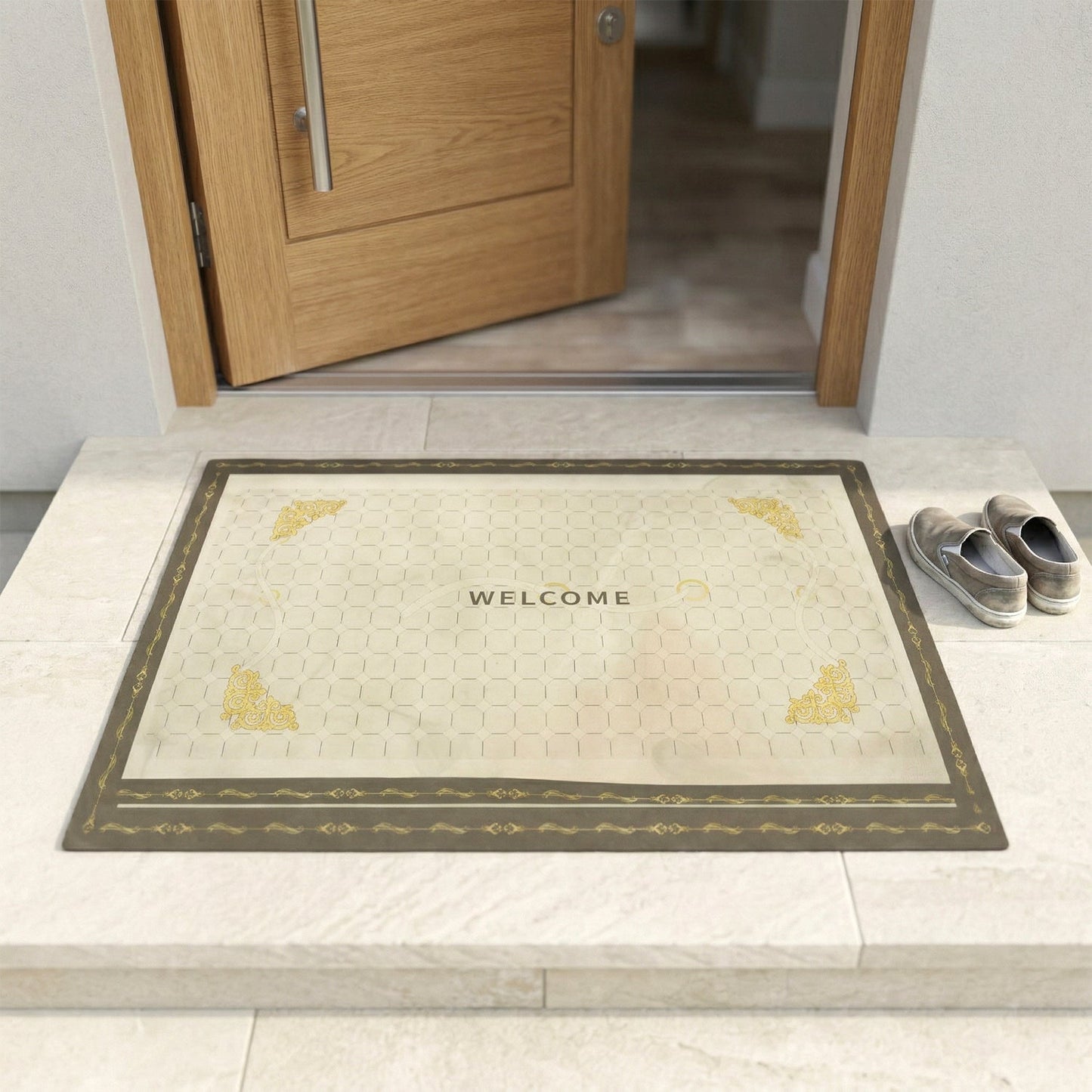 Premium Designer Anti Slip Door Mat (1 Pc, Mix Design)