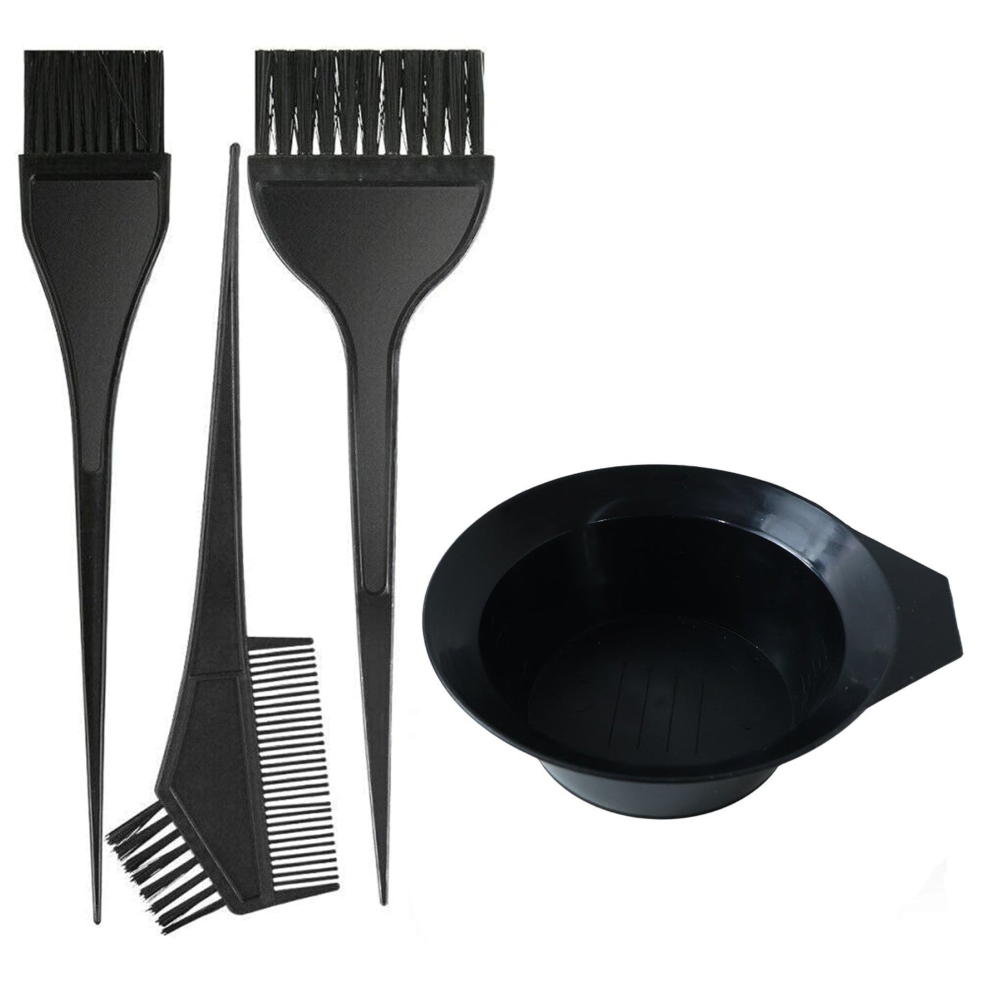 Professional hair coloring applicator tools, brushes and bowl