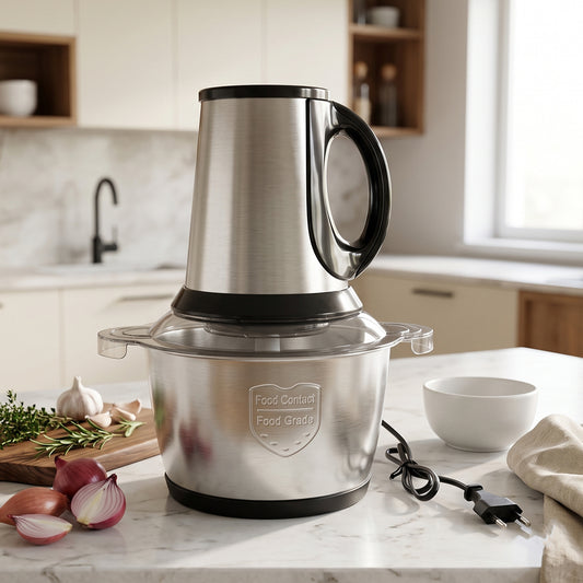 Electric SS Food Processor 2 Litre Vegetable Chopper & Mixer Grinder