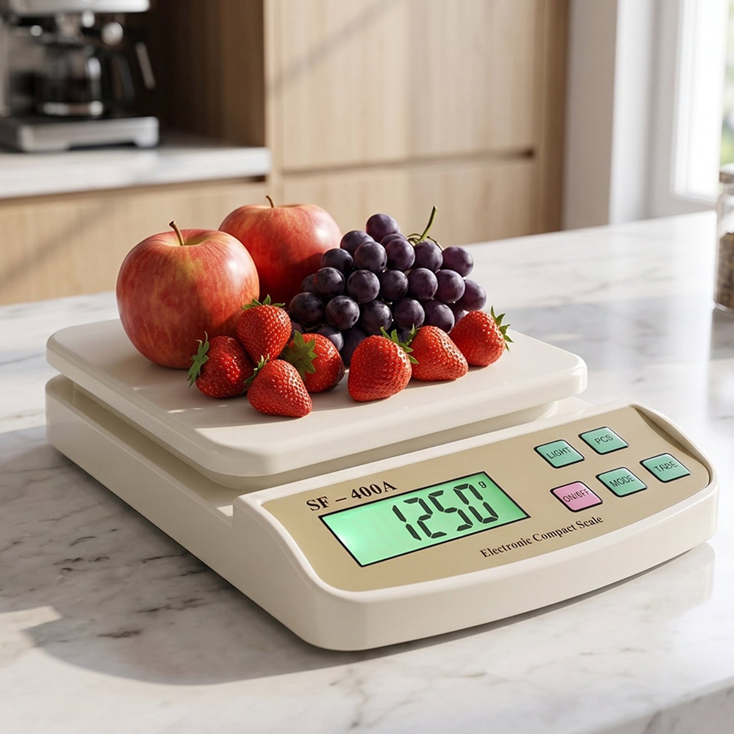 Electronic scale food portion