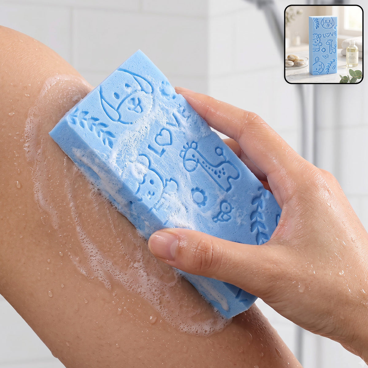 Ultra Soft Exfoliating Sponge | Dead Skin Remover Sponge For Body | Face Scrubber for Women and Men