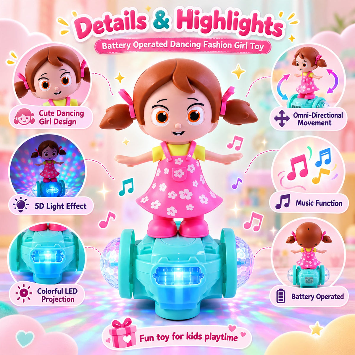 Doll toy feature view