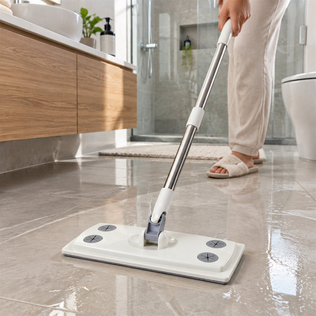 Flat mop white bg
