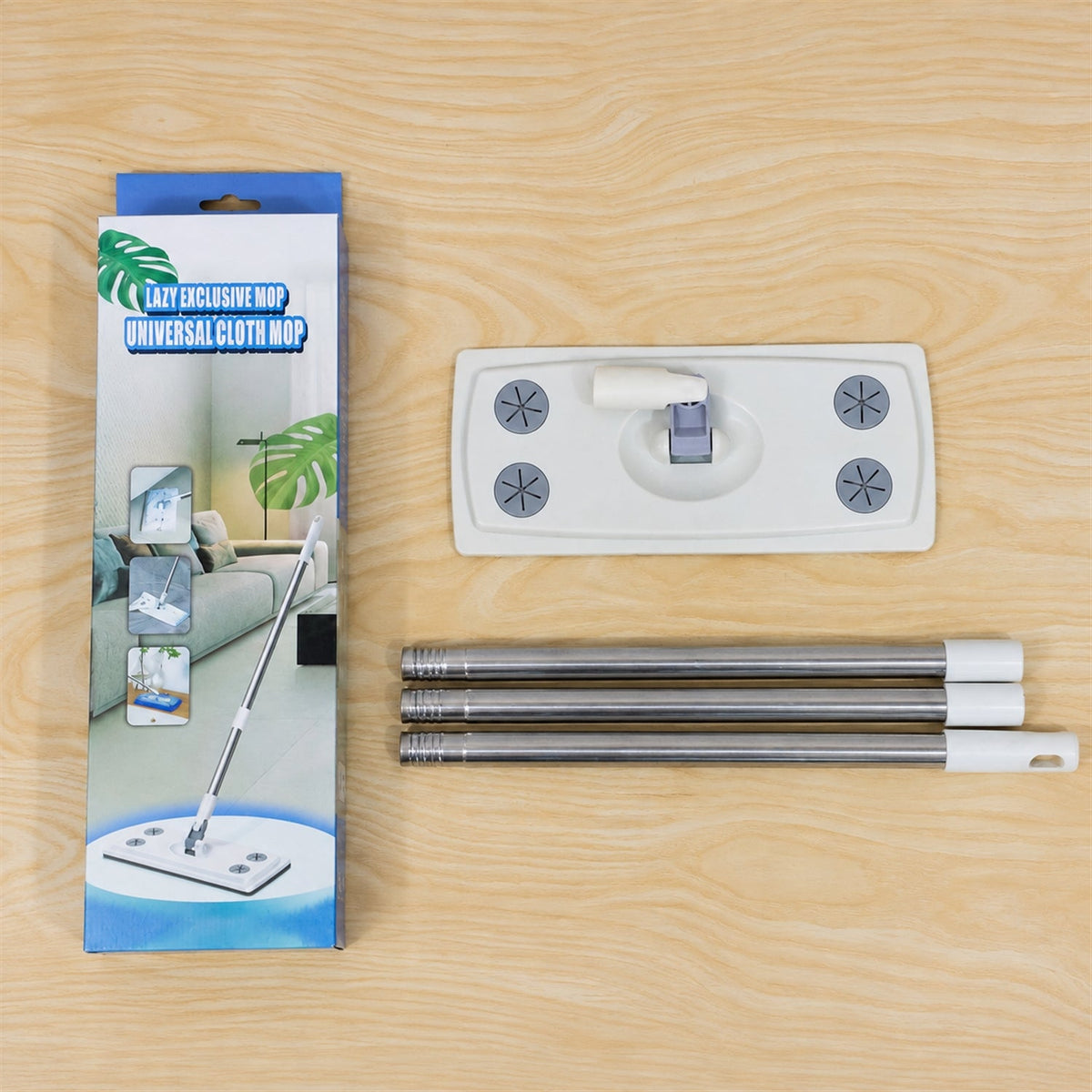 Rotating flat mop cleaning use