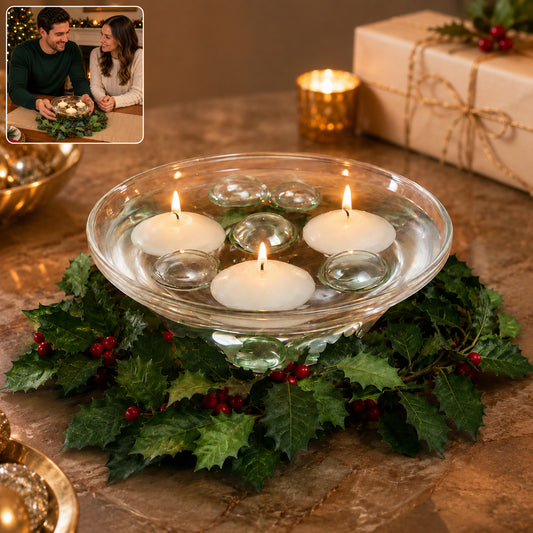 Floating Candle Holder (1 Pc): Romantic Ambiance, Table Decor