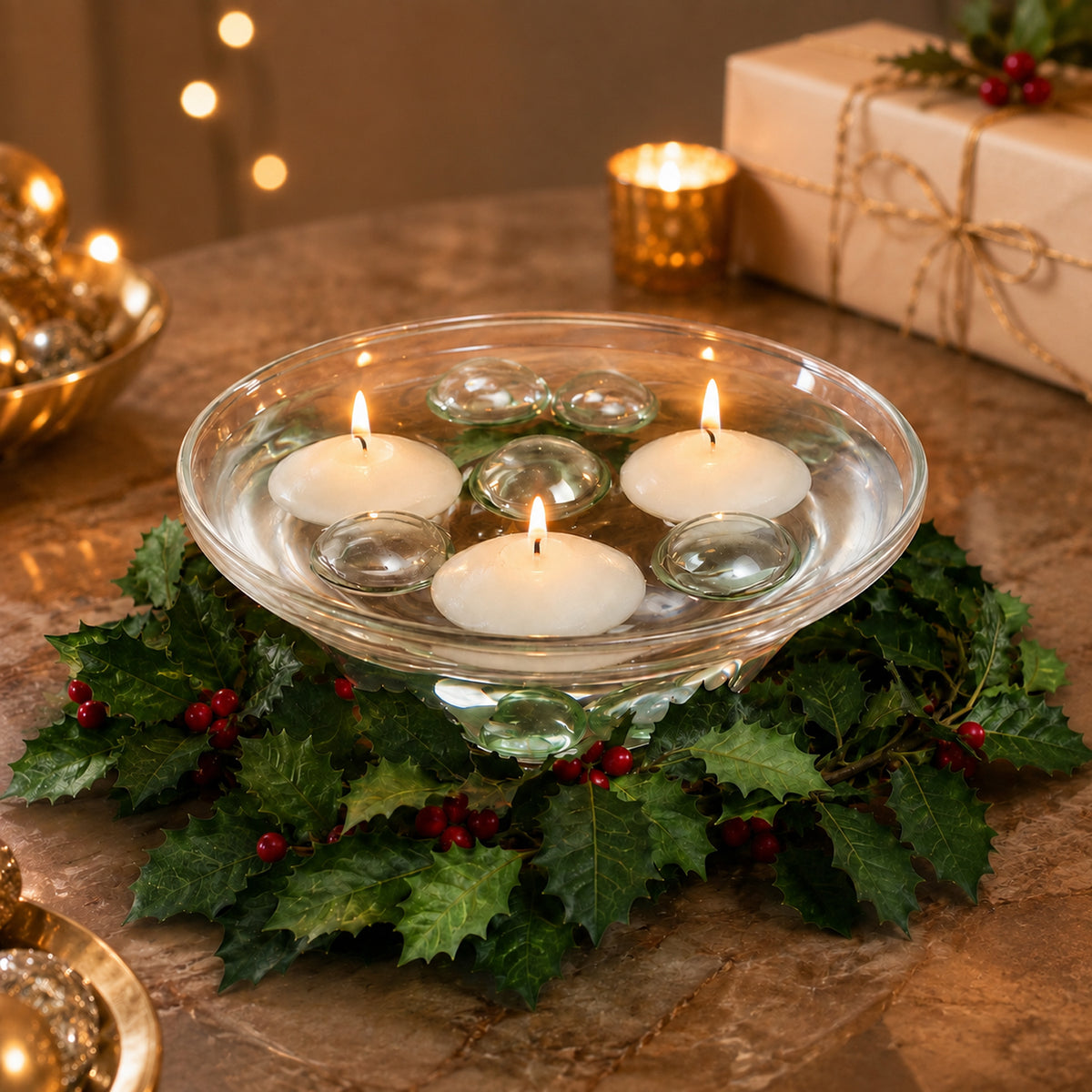 Floating Candle Holder (1 Pc): Romantic Ambiance, Table Decor
