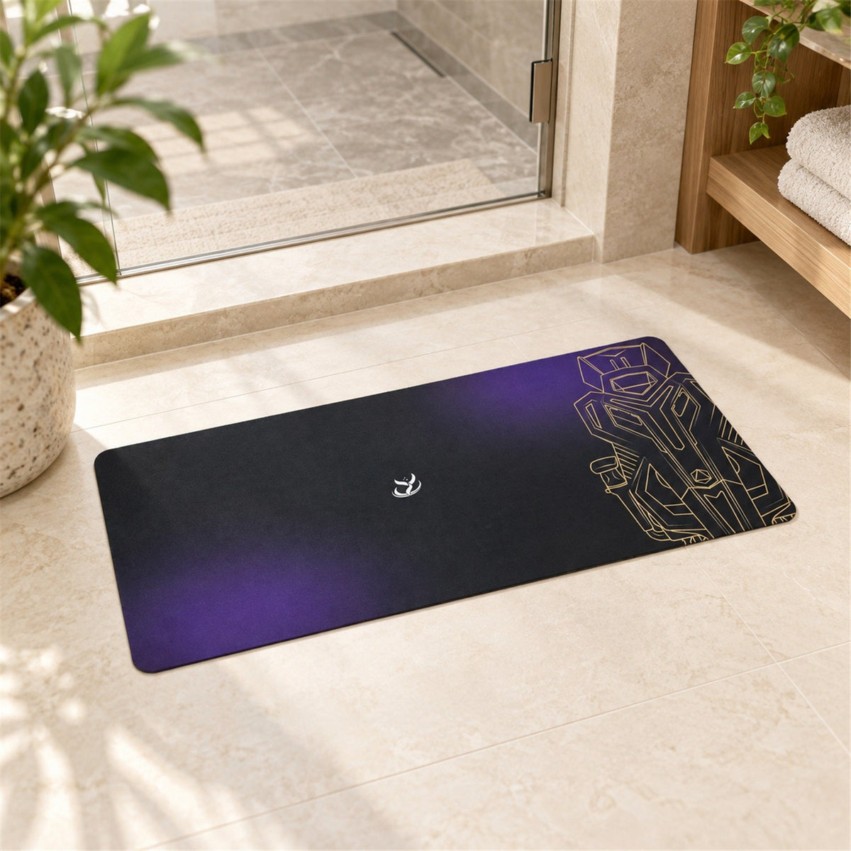 Bath runner white bg