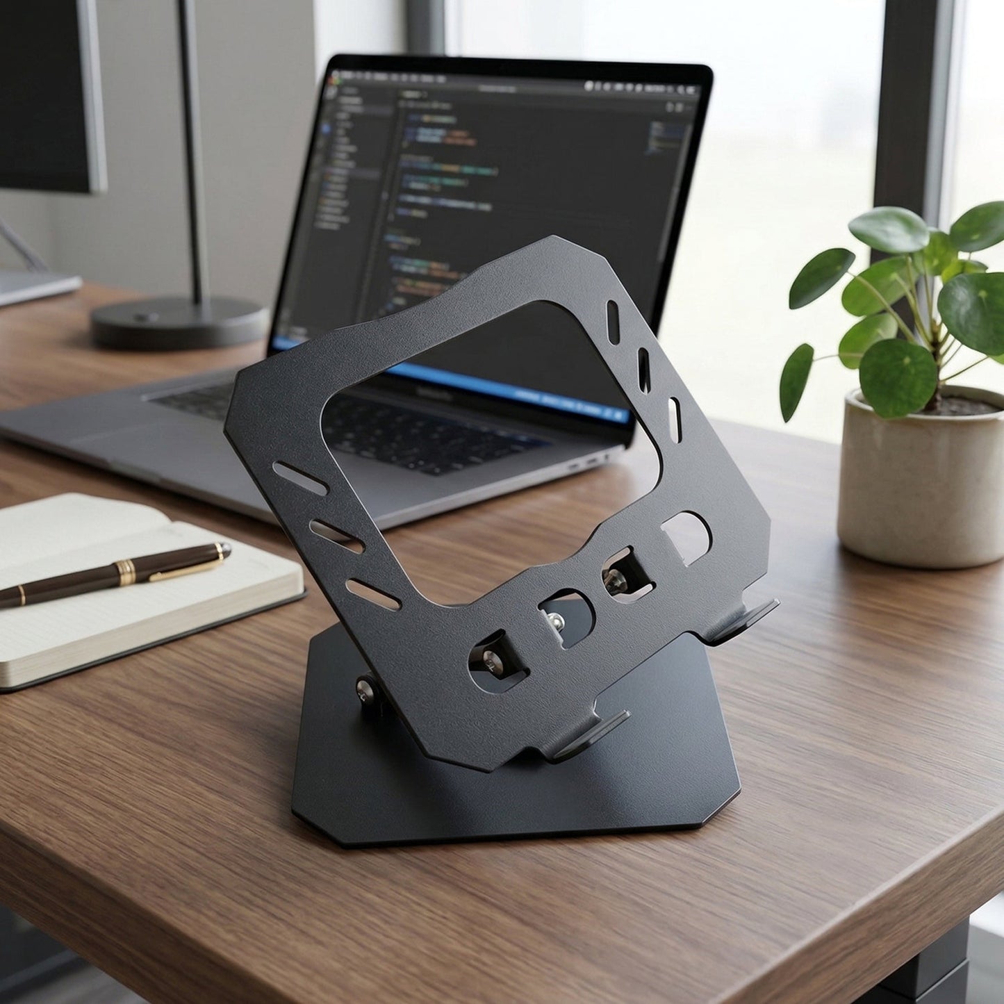 Foldable Adjustable Metal Laptop Stand (1 Pc)