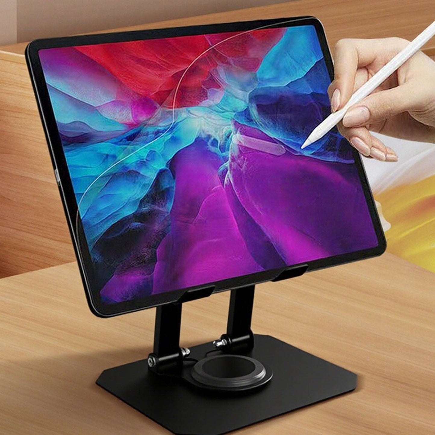 Foldable Adjustable Metal Laptop Stand (1 Pc)