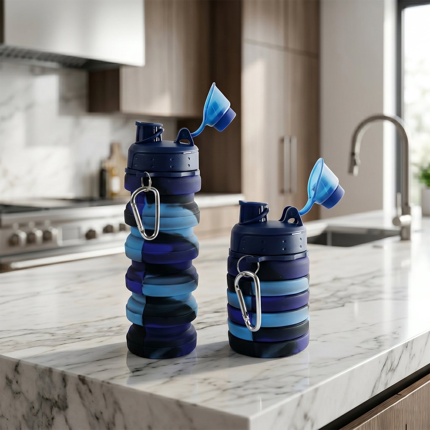 Colorful Collapsible Silicone Water Bottle (1 Pc)
