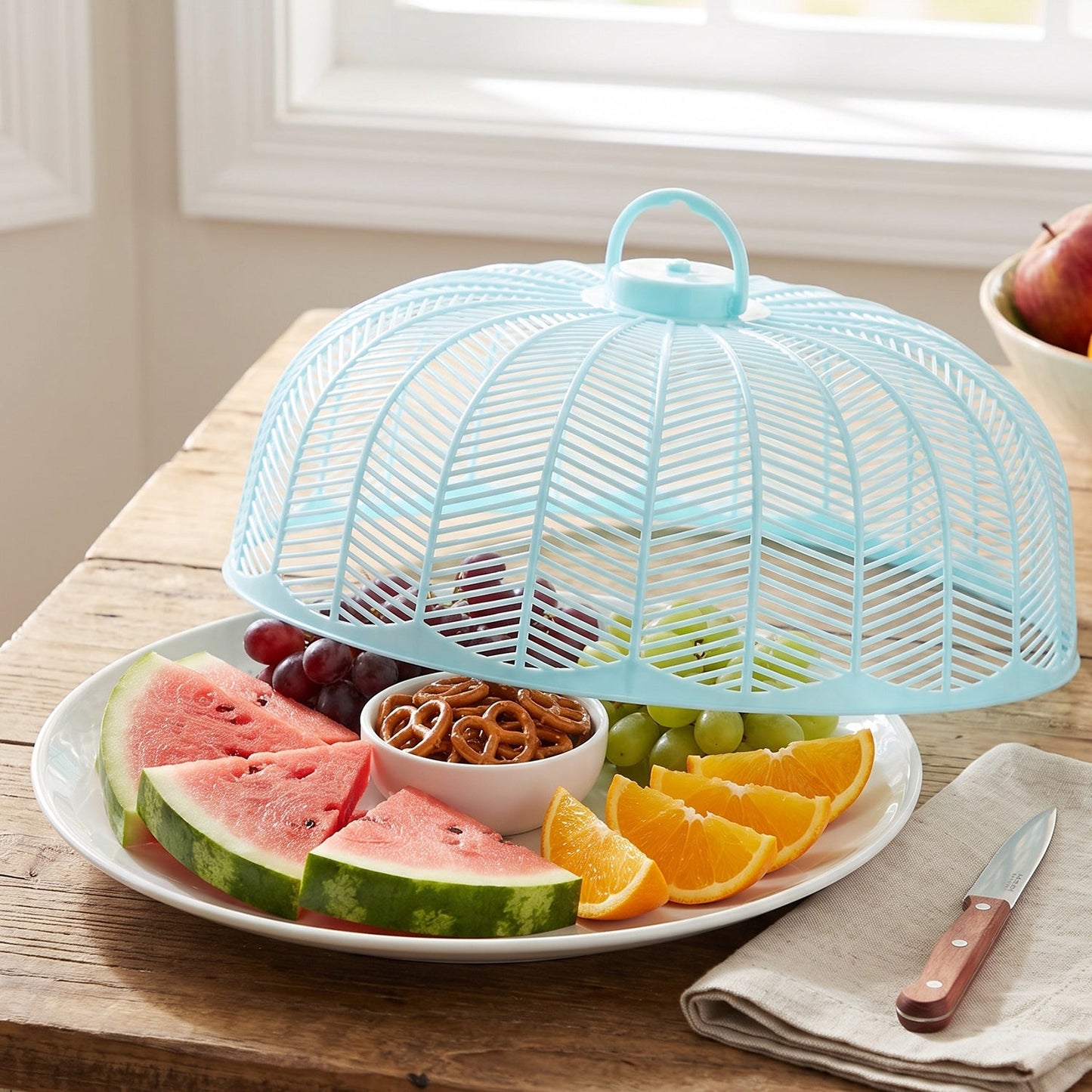 Cover keeps flies and insects away from food