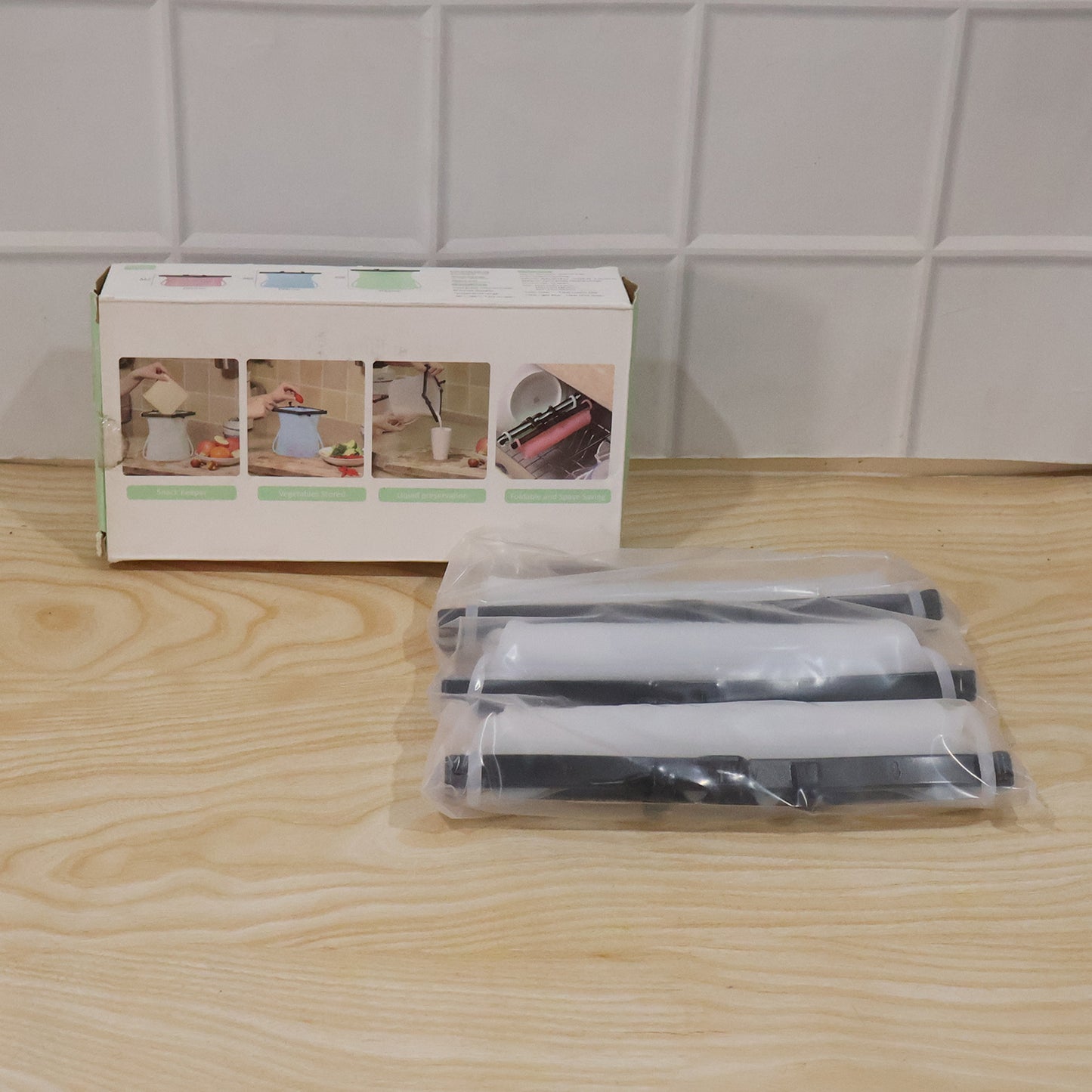 Silicone Food Storage Bags - Set of 3 Keepers for Fruits, Vegetables, Snacks