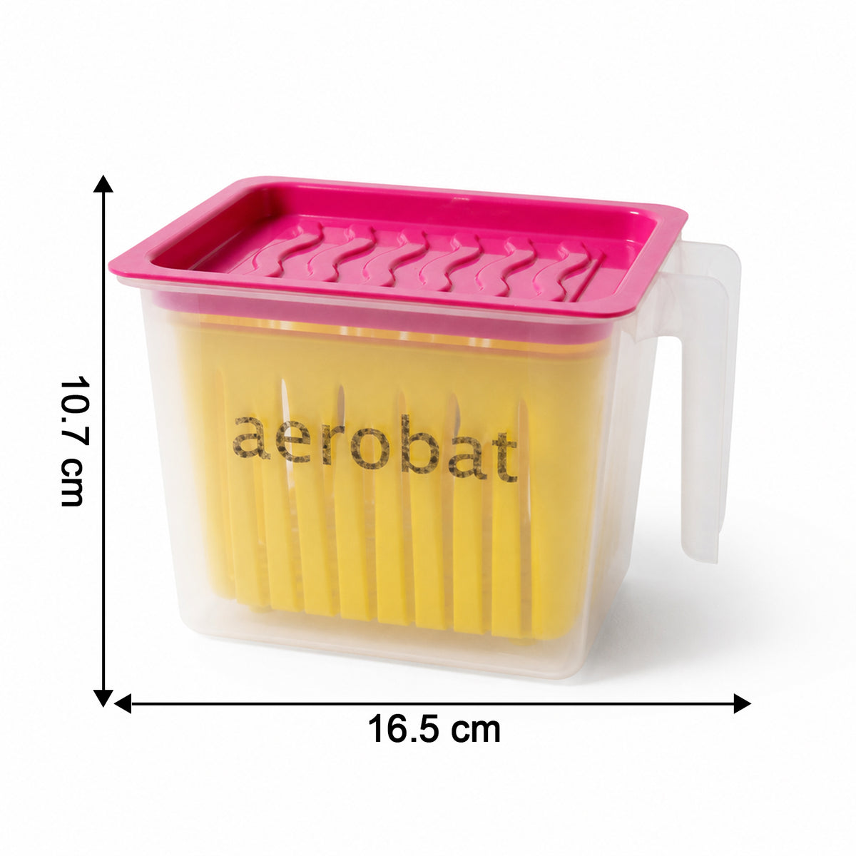 Fridge Storage Containers with Handle Plastic Storage Container for Kitchen(4 Pcs Set)