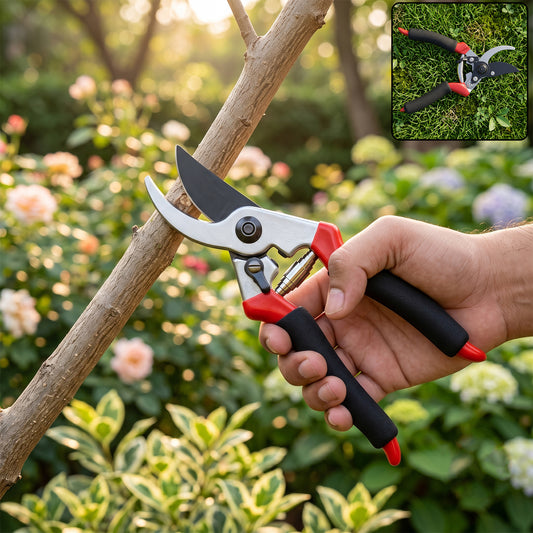 21Cm Red GARDEN SHEARS SHARP CUTTER PRUNERS SCISSOR, PRUNER.